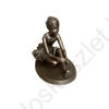 Balerina bronz bevonatú poliresin szobor 