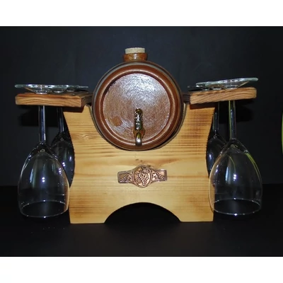 Boroskészlet égetett kerámiahordóval