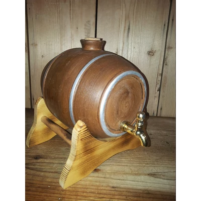 Csapos kerámia hordó 3Liter fatalpon