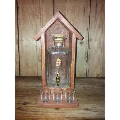 Házikós készlet üveg hordóval