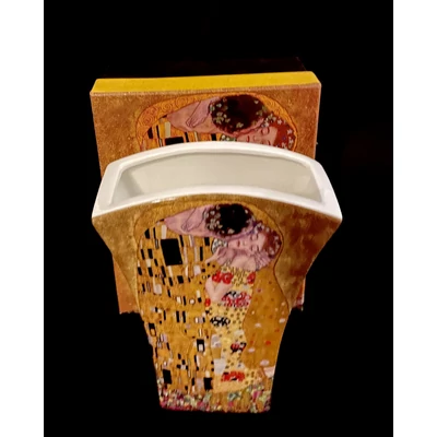 Klimt porcelán váza csók