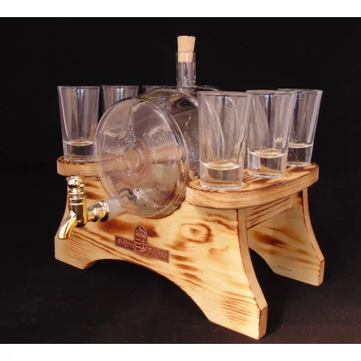 Pálinkás készlet egyhordós natúr