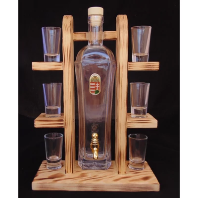 Pálinkás készlet polcos égetett