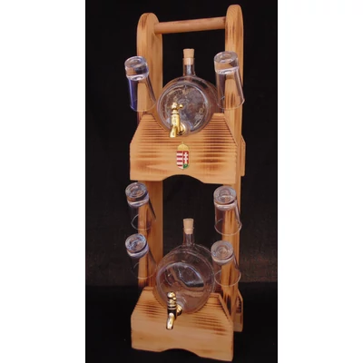 Pálinkás készlet emeletes égetett