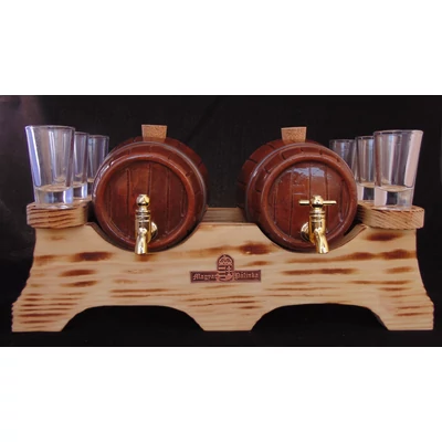 Pálinkás készlet duplahordós kerámia