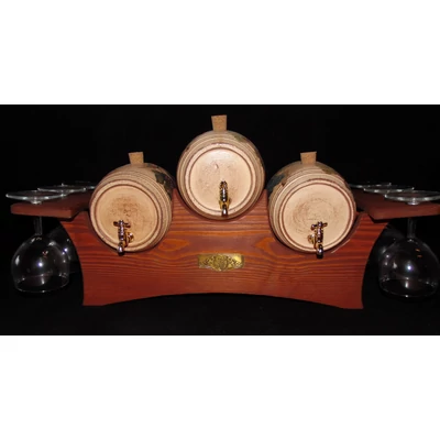 Boros készlet barna 3 hordó deko