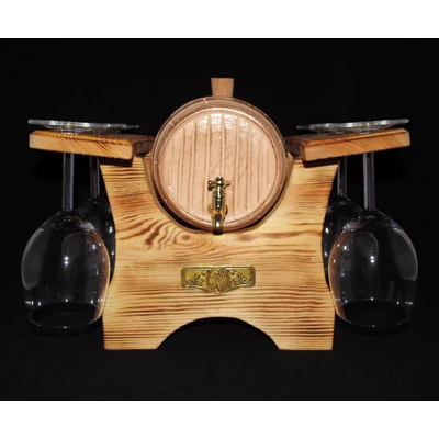 Boros készlet kerámia hordóval égetett deko