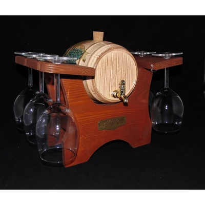 Boros készlet keramia hordóval barna deko