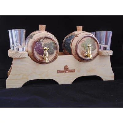 Pálinkás készlet 2 hordós D.K