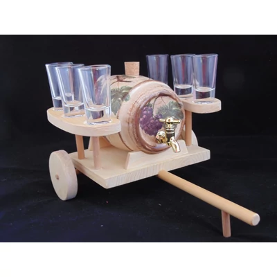 pálinkás készlet szekér D.K