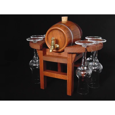 Grappás poharas készlet kerámiahordóval