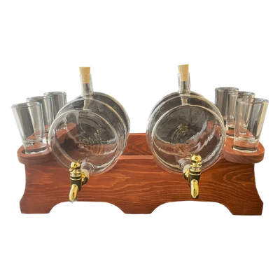  Pálinkás készlet duplahordós