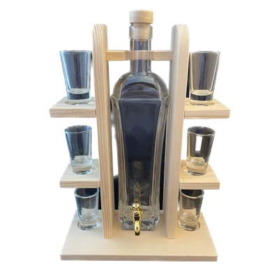 Pálinkás készlet polcos  natúr 0,5 l