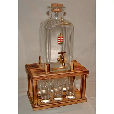 Pálinkás készlet torony natúr